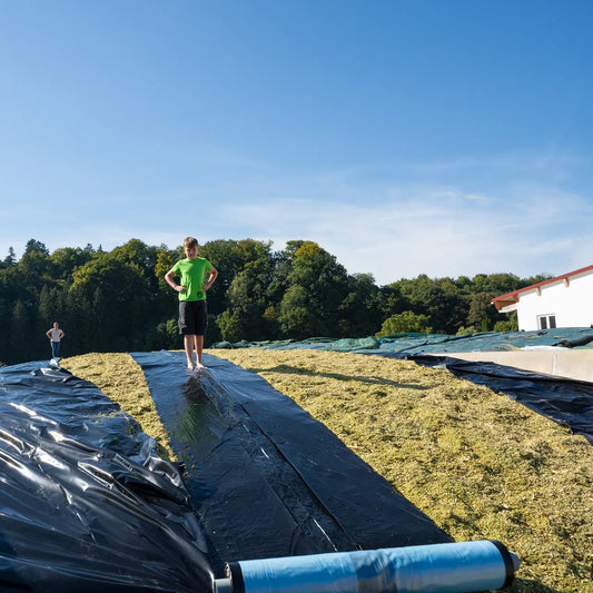 Silofolie BÖCK COMBI² ARCTIC 110µm hellblau/schwarz + OCEAN 40µ hellblau