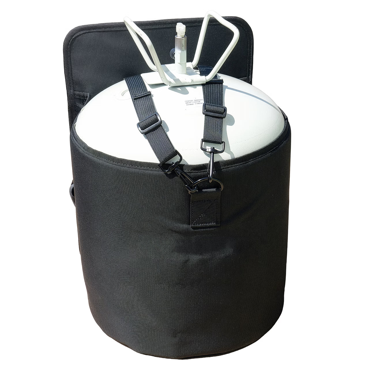 BÖCK V12 Rucksack mit Sprühkleber Gallone 13 kg – sicherer Halt des 22-Liter-Druckbehälters