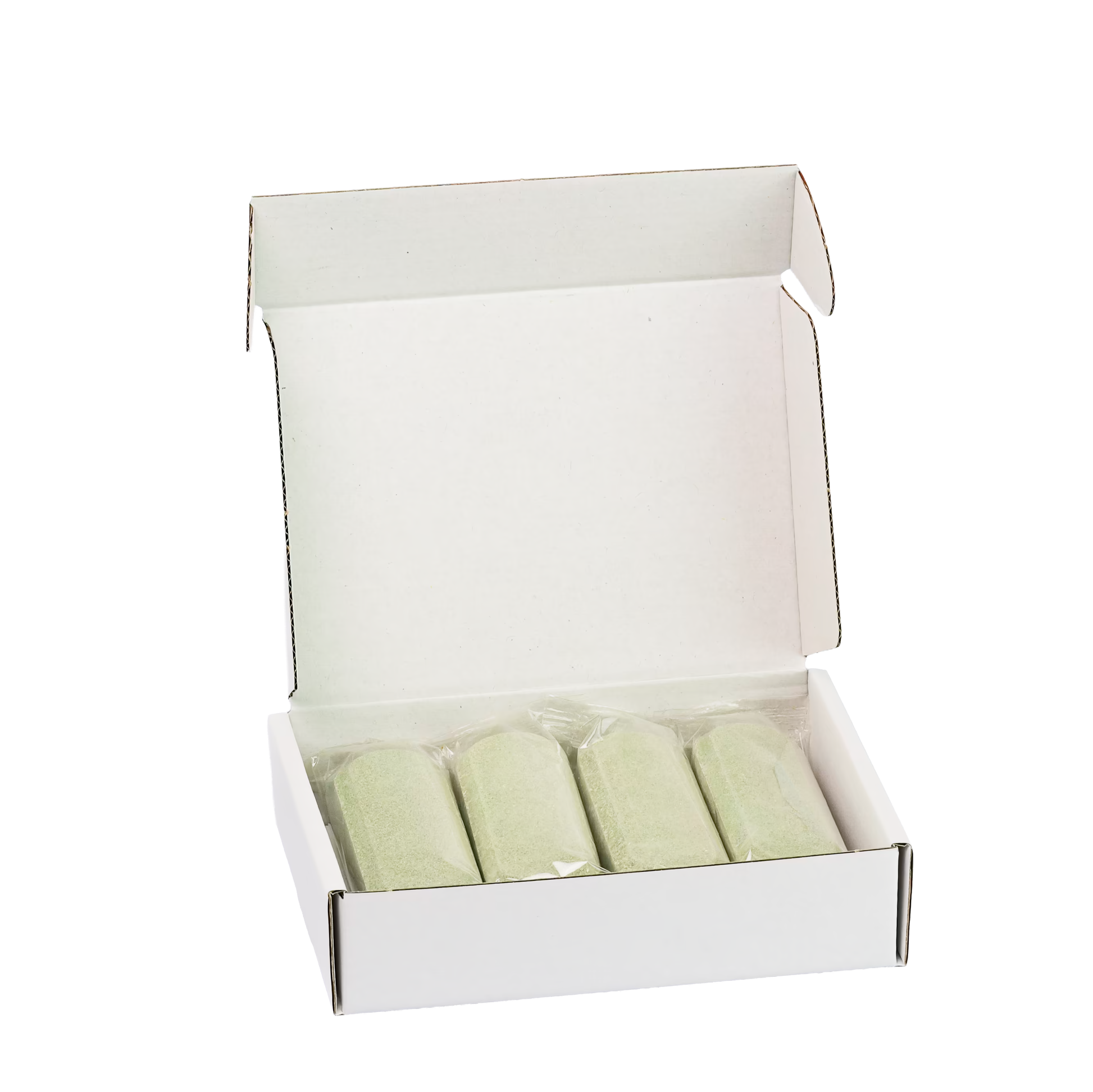 Geöffnete NOVABOL Masti Verpackung mit 4 einzeln verpackten Kuhboli für die Eutergesundheit